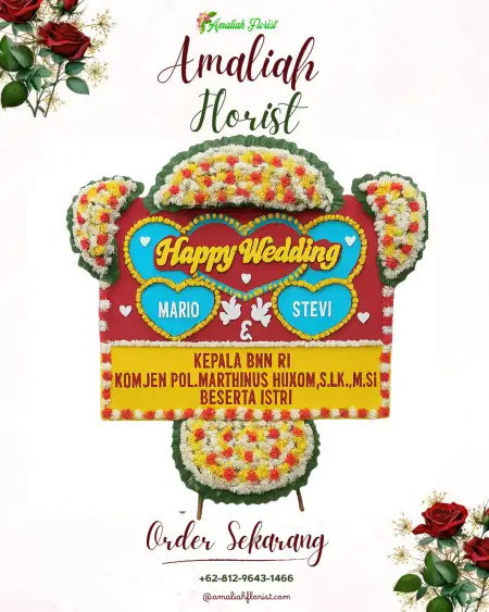 Papan Bunga Pernikahan Ayah